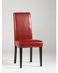 Chintaly Straight Back Parson Chair, Red