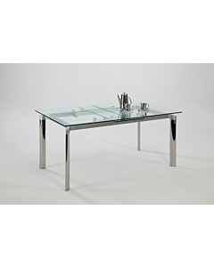 Chintaly Tara Extendable Dining Table, Clear