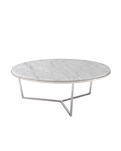 Theodore Alexander Fisher Round Cocktail Table, Marble Top