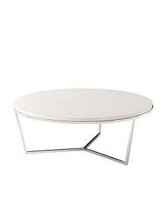 Theodore Alexander Fisher Round Cocktail Table, Shagreen