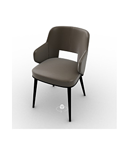 Calligaris Foyer Upholstered Armchair With Metal Base