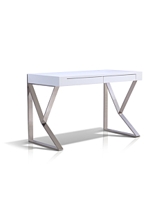 Casabianca York Office Desk, White High Gloss