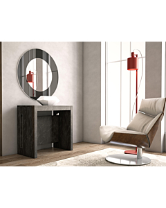 Casabianca Erika Extendable Console / Dining Table, Black Marble