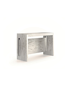 Casabianca Erika Extendable Console / Dining Table, White Carrara