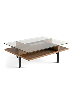 BDI Terrace 1152 Rectangular Coffee Table, Natural Walnut