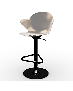 Calligaris Saint Tropez Stool With Plastic Seat Shell And Swivelling Base Adjustable In Height Base