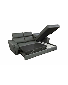 Cortex TROPIC Leather Sectional Sleeper Sofa, Right Corner