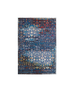 Vibe by Jaipur Living Izar Trellis Blue/ Red Runner Rug