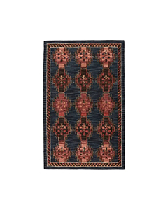 Vibe by Jaipur Living Kyoto Handmade Tribal Dark Blue/ Pink Area Rug