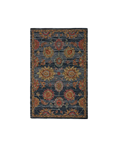Vibe by Jaipur Living Nela Handmade Oriental Dark Blue/ Red Area Rug