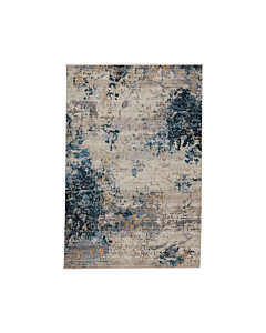 Vibe by Jaipur Living Terrior Abstract Blue/ Gold Runner Rug