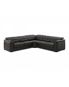 Rossi Sectional with Power Recliners | Creative Furniture Leather, Walnut