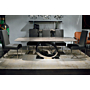Stone International Eye Dining Table with Thin Beveled Edge Top