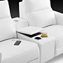 Alice Loveseat with Two Power Recliners, White | Creative Furniture