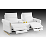 Alice Loveseat with Two Power Recliners, White | Creative Furniture