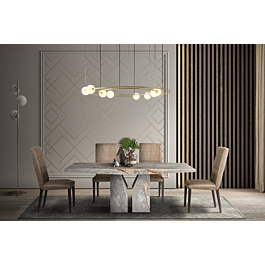 The Stone International Zenith Rectangular Dining Table with