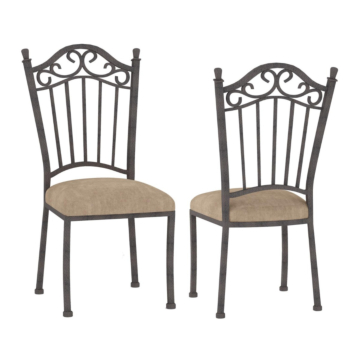 Chintaly Transitional Style Wrought Iron Side Chair - 4 per box