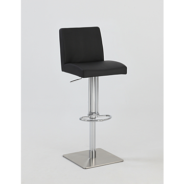 Chintaly 0814 Adjustable Swivel Bar Stool, Black