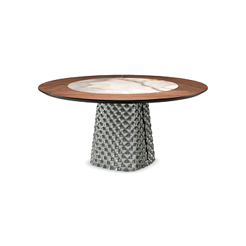Atrium Ker-Wood Round Dining Table with Swivel Insert