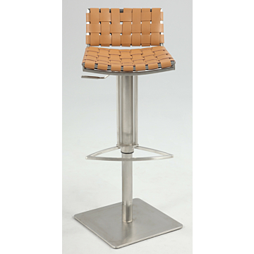 Chintaly 0882 Adjustable Swivel Bar Stool, Camel