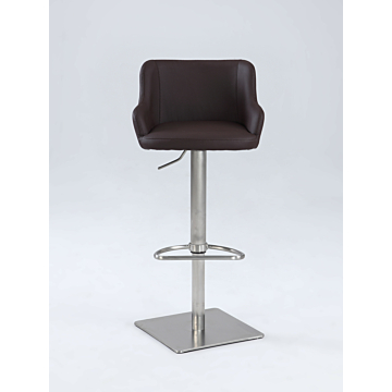 Chintaly 0890 Adjustable Swivel Bar Stool, Brown