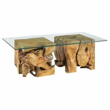 Hammary Hidden Treasures Square Root Table With Glass Top