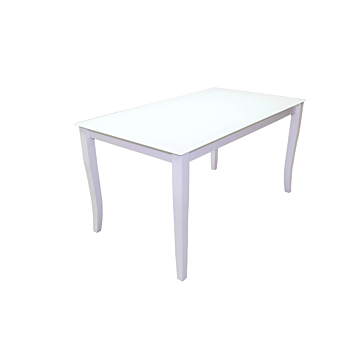 Cortex Finezja-Glass Top Dining Table With White Tabletop