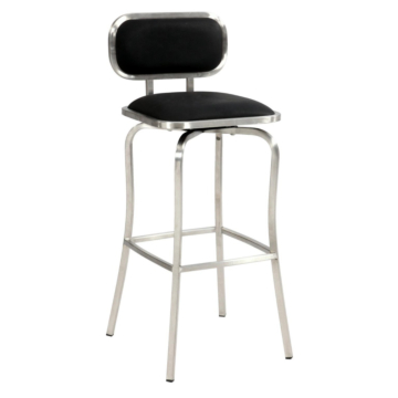 Chintaly 1192 Modern Bar Stool, Black