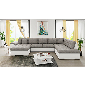 Cortex Leonardo Sectional Sleeper Sofa, Gray
