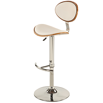 Chintaly 1309 Adjustable Bar Stool, White