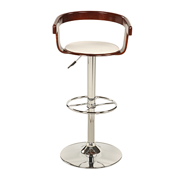 Chintaly 1331 Adjustable Bar Stool, White