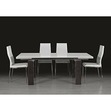 Stone International Milano 1516 Extending Dining Table with Thin Beveled Edge Top