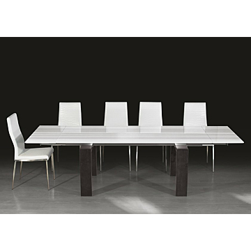 Stone International Saturn Extra Light 5926 Extending Dining Table with Thin Beveled Edge Top