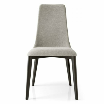 Calligaris Etoile CS1423 Upholstered Chair with High Back and Wooden Legs | Made to Order