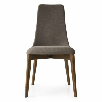 Calligaris Etoile CS1423 Upholstered Chair with High Back and Wooden Legs | Quick Ship