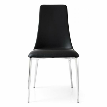 Calligaris Etoile CS1424 Upholstered Chair with High Back and Metal Legs | Made to Order