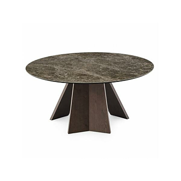 Calligaris Icaro 4113-FD160 Modern dining table with round top and wood base