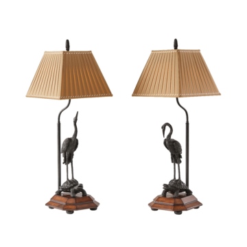 Theodore Alexander Meiji Cranes Table Lamp