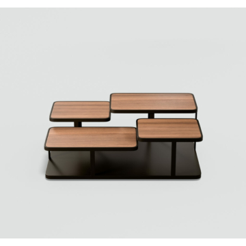 Elite Modern Quatro Coffee Table, All Wood Top