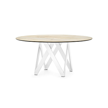 Calligaris Cartesio 4092-FD140 Modern Table with a non-extending round top | Made to Order