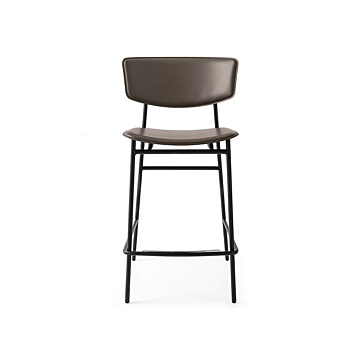 Calligaris Fifties CS-1864 modern stool with upholstered seat and backrest | Made to Order
