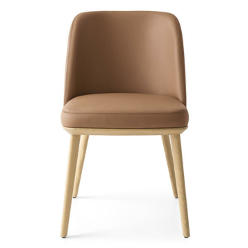 Calligaris Foyer CS-1888 Upholstered Chair with Wooden Base | Made to Order