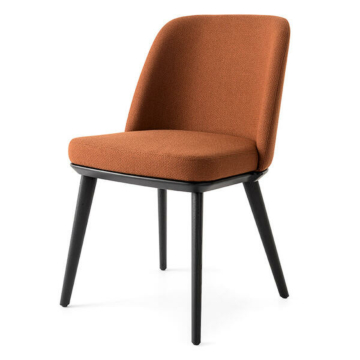 Calligaris Foyer CS-1888 Upholstered Chair with Wooden Base | Quick Ship