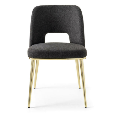 Calligaris Foyer CS1895 Upholstered Open-Back Chair with Metal Base | Made to Order