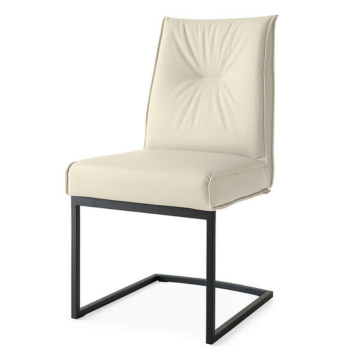 Calligaris Romy Upholstered Chair with Plush Seat and Cantilever Base | Made to Order