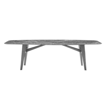 Calligaris Abrey Table 4127-FB200 with elliptical fixed top and wooden base