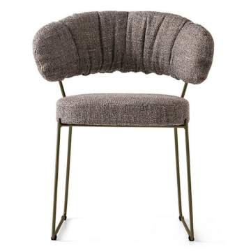 Calligaris Quadrotta Upholstered Chair with Metal Frame and Plush Back | Made to Order