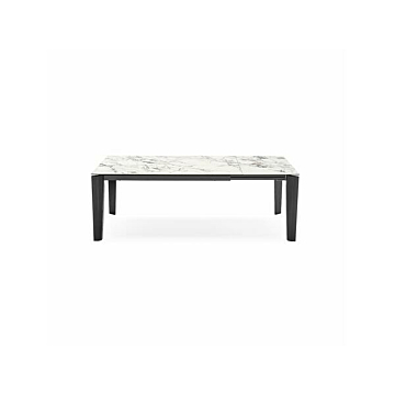Calligaris Alpha CS-4120-R180 Table With Rectangular Extendible Ceramic Top And Wooden Legs