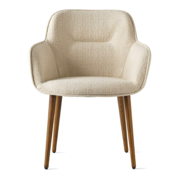 Calligaris Cocoon CS2074 Upholstered Armchair with Wooden Legs | Made to Order