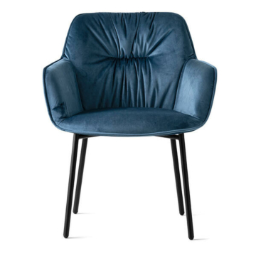 Calligaris Cocoon CS2084 Armchair with Plush Seat and Metal Base | Made to Order